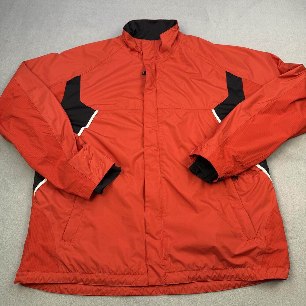 Sunice Typhoon Jacket Mens Large Red Full Zip Golf Windbreaker Lined Lightweight